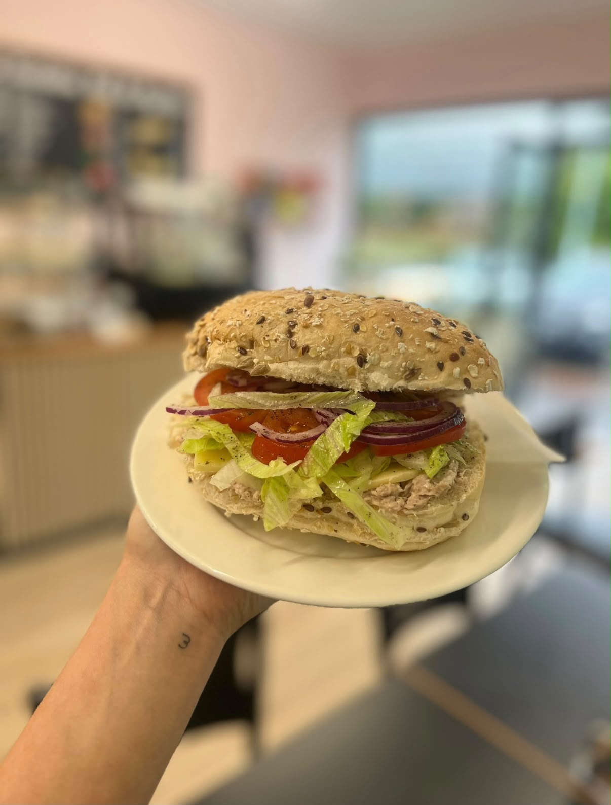 Fresh filled sandwich bap